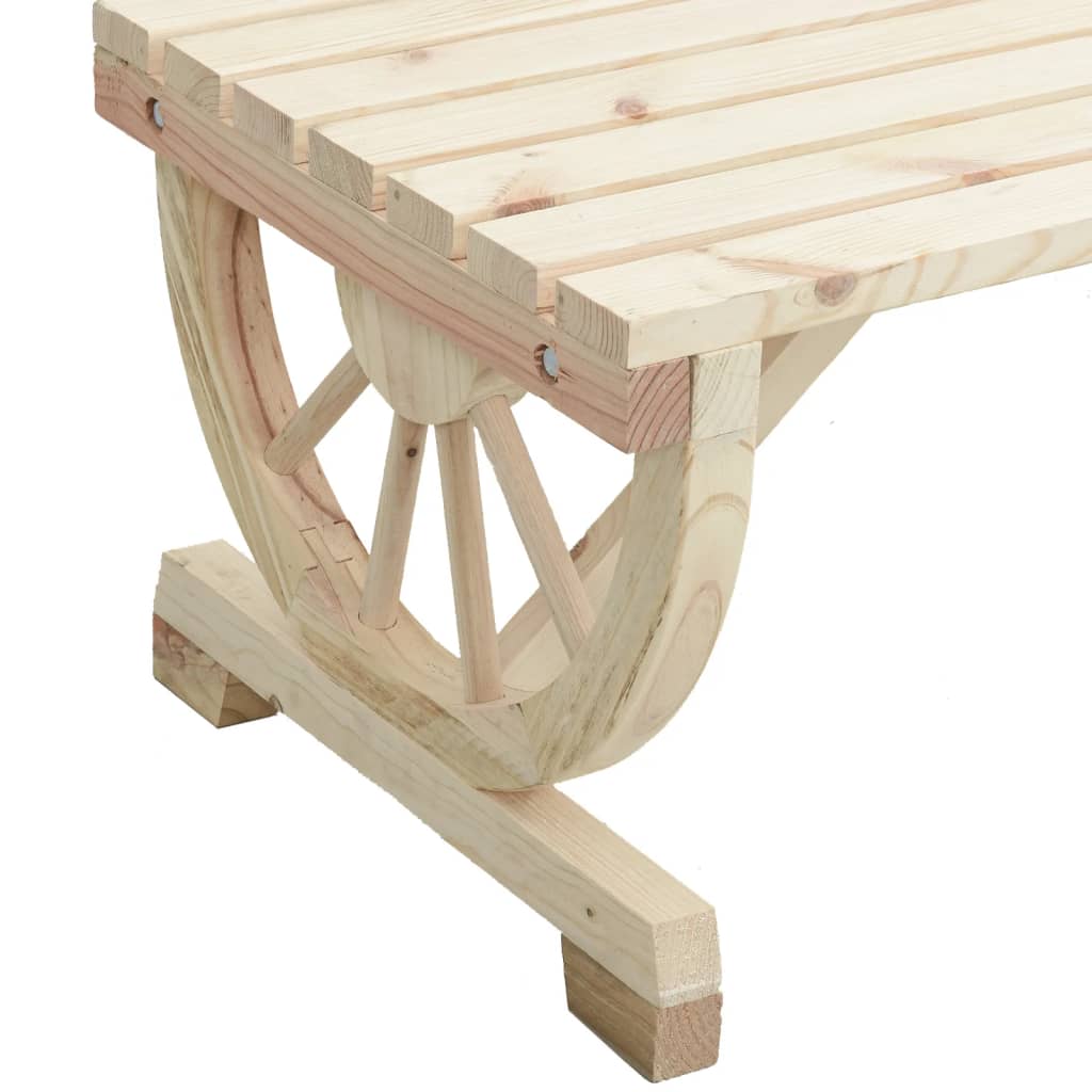 Mesa de Centro HKH para Jardín 90x50x40 Cm Madera Maciza de Abeto - Marrón