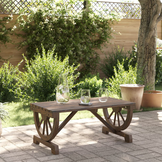 HKH Mesa de Centro para Jardim 90x50x40 Cm Madeira de Abeto Maciça - Marrom