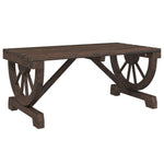 HKH Mesa de Centro para Jardim 90x50x40 Cm Madeira de Abeto Maciça - Marrom