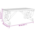 HKH Mesa de Centro para Jardim 90x50x40 Cm Madeira de Abeto Maciça - Marrom
