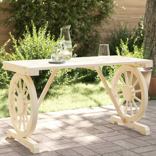 HKH Mesa de Jardim 115x55x65 Cm Madeira de Abeto Maciça - Marrom