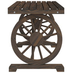 HKH Mesa de Jardim 115x55x65 Cm Madeira de Abeto Maciça - Marrom