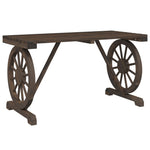 HKH Mesa de Jardim 115x55x65 Cm Madeira de Abeto Maciça - Marrom