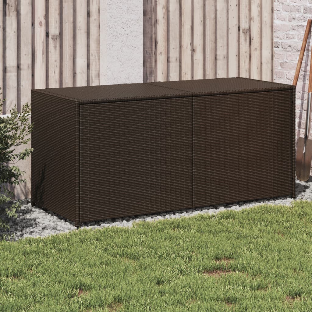 HKH Caja de Almacenamiento para Jardín 283l Ratán PE Marrón - Marrón