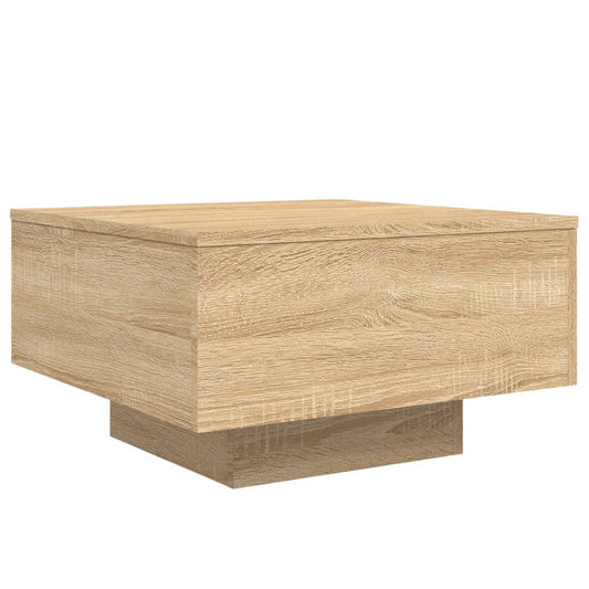 Mesa de centro HKH con luces LED, roble Sonoma