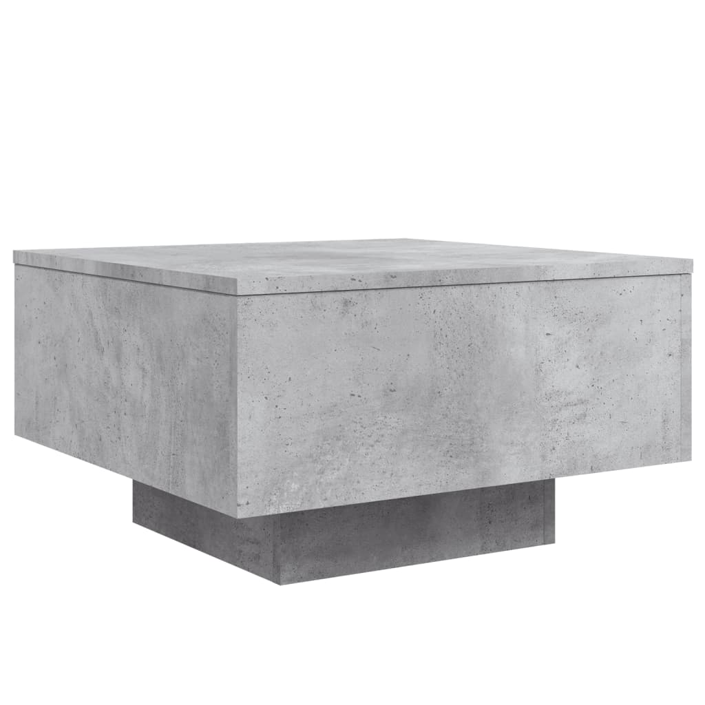 Mesa de centro HKH con luces LED, diseño cemento - Gris