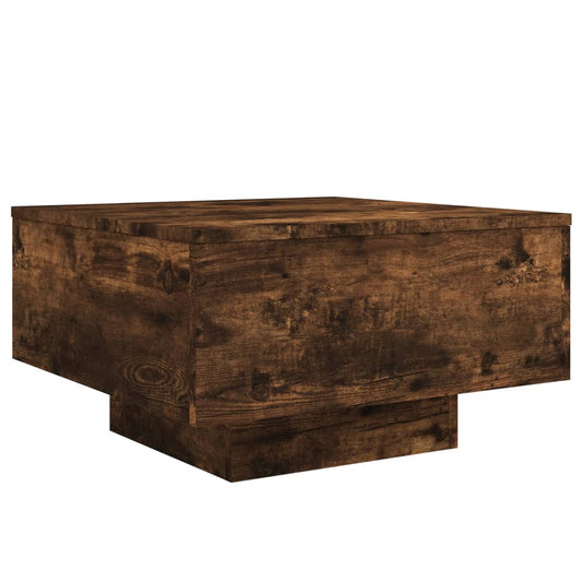 Mesa de centro HKH con luces LED, roble ahumado