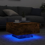 HKH Mesa de Centro com Luzes Led Carvalho Fumado