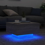 HKH Mesa de Centro com Luzes Led Sonoma - Cinzento