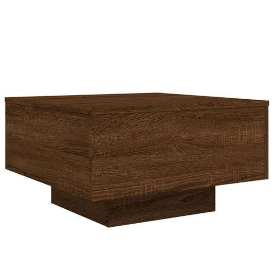 Mesa de Centro HKH con Luces Led Roble - Marrón