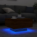 HKH Mesa de Centro com Luzes Led Carvalho - Castanho