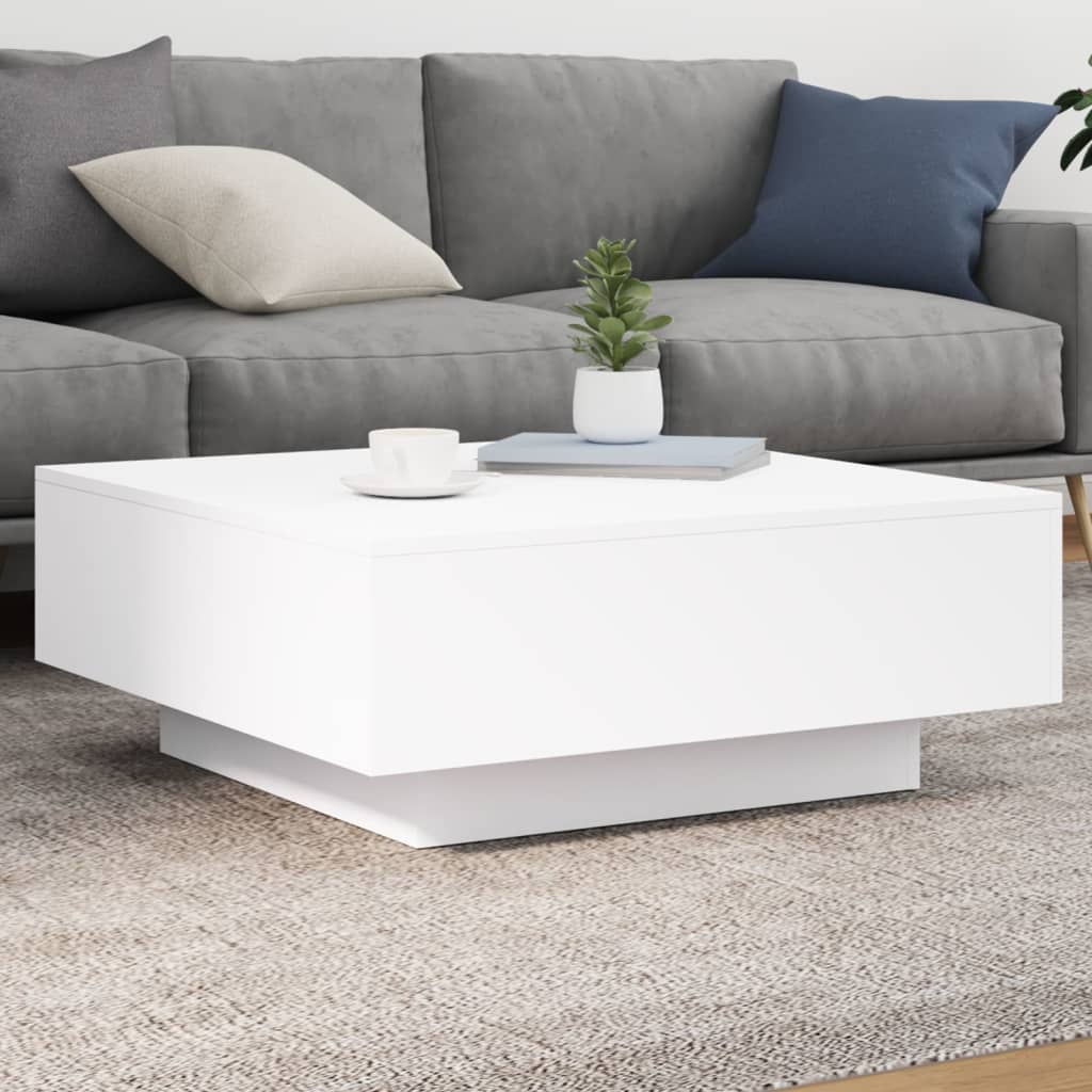 Mesa de centro HKH con luces led - Blanca