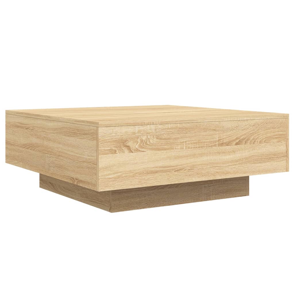 Mesa de centro HKH con luces LED, roble Sonoma