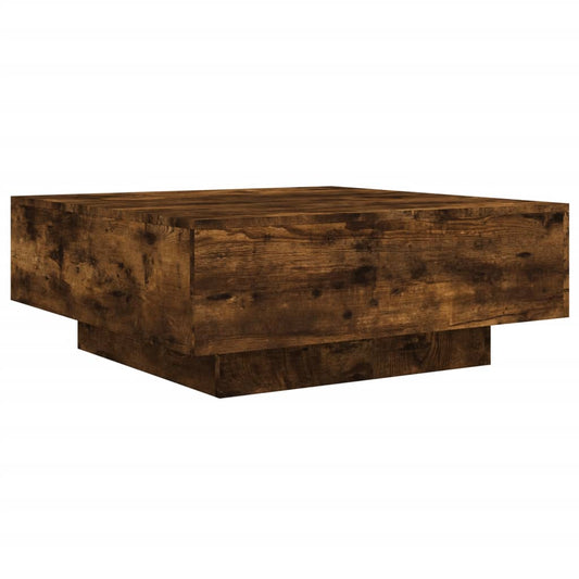 Mesa de centro HKH con luces LED, roble ahumado