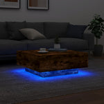 HKH Mesa de Centro com Luzes Led Carvalho Fumado