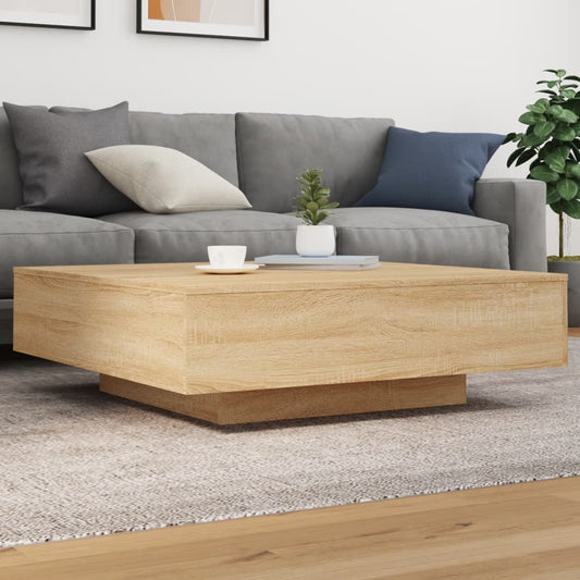 Mesa de centro HKH con luces LED, roble Sonoma