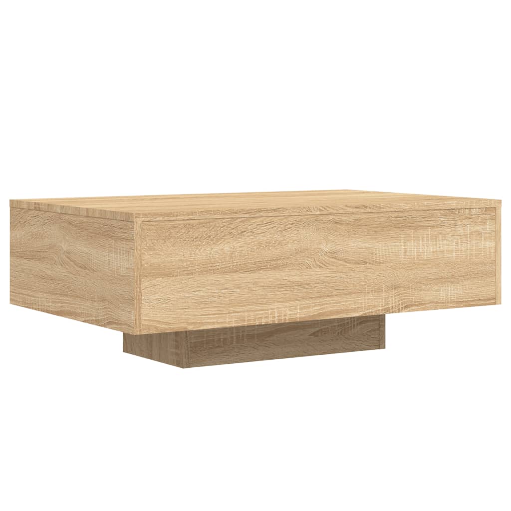 Mesa de centro HKH con luces LED, roble Sonoma