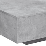 HKH Mesa de Centro com Luzes Led Cimento - Cinzento