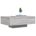 HKH Mesa de Centro com Luzes Led Sonoma - Cinzento