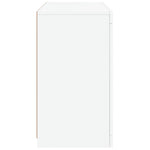 HKH Aparador Moderno de derivados de Madera, Vidrio con Luces Led 60,5 X 37 X 67 Cm - Blanco