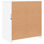 HKH Aparador Moderno de derivados de Madera, Vidrio con Luces Led 60,5 X 37 X 67 Cm - Blanco