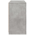 HKH Aparador Moderno em derivados de Madeira, Vidro com Luzes Led 60,5 X 37 X 67 Cm - Cinzento-Cimento