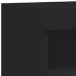 HKH Armário de Apoio com Luzes LED - Preto
