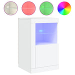 HKH Móveis de Apoio C/ Luzes LED 2 Peças - Branco