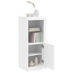 Aparador Alto HKH en derivados de Madera, Vidrio con Luces Led 41 X 37 X 100 Cm - Blanco
