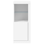 Aparador Alto HKH en derivados de Madera, Vidrio con Luces Led 41 X 37 X 100 Cm - Blanco