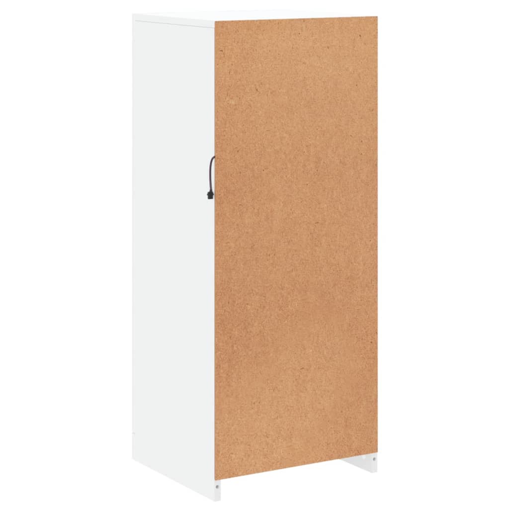 Aparador Alto HKH en derivados de Madera, Vidrio con Luces Led 41 X 37 X 100 Cm - Blanco