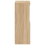HKH Aparador Alto em derivados de Madeira, Vidro com Luzes Led 41 X 37 X 100 Cm - Carvalho Sonoma