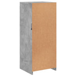 HKH Aparador Alto en derivados de Madera, Vidrio con Luces Led 41 X 37 X 100 Cm - Gris-Cemento