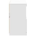 HKH Aparador Moderno em derivados de Madeira, Vidro com Luzes Led 81 X 37 X 67 Cm - Branco