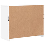 HKH Aparador Moderno em derivados de Madeira, Vidro com Luzes Led 81 X 37 X 67 Cm - Branco