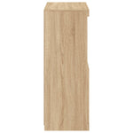 HKH Aparador Alto em derivados de Madeira, Vidro com Luzes Led 60,5 X 37 X 100 Cm - Carvalho Sonoma