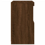 Aparador Moderno HKH de derivados de Madera, Vidrio con Luces Led 41 X 37 X 67 Cm - Roble Marrón