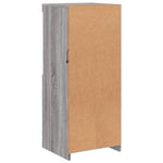 HKH Aparador Alto em derivados de Madeira, Vidro com Luzes Led 41 X 37 X 100 Cm - Cinzento Sonoma