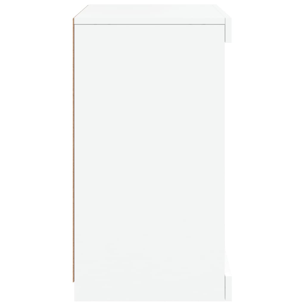 HKH Aparador Moderno em derivados de Madeira, Vidro com Luzes Led 41 X 37 X 67 Cm - Branco