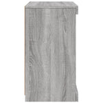 HKH Aparador Moderno de Derivados de Madera, Vidrio con Luces Led 41 X 37 X 67 Cm - Gris Sonoma