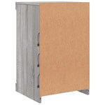 HKH Aparador Moderno de Derivados de Madera, Vidrio con Luces Led 41 X 37 X 67 Cm - Gris Sonoma