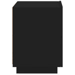 HKH Conjunto de 2 Mesas de Cabeceira com Luz Led em Derivados de Madeira - Preto