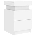 HKH Mesa de Cabeceira com Luzes Led - Branco