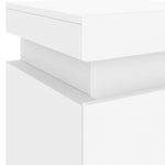 HKH Conjunto de 2 Mesas de Cabeceira com Luz Led - Branco