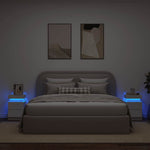 HKH Conjunto de 2 Mesas de Cabeceira com Luz Led - Branco
