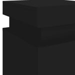 HKH Conjunto de 2 Mesas de Cabeceira com Luz Led - Preto