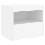 HKH Mesa de Cabeceira com Luzes Led - Branco