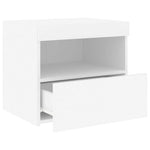 HKH Mesa de Cabeceira com Luzes Led - Branco