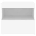 HKH Mesa de Cabeceira com Luzes Led - Branco