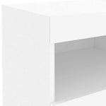 HKH Mesa de Cabeceira com Luzes Led - Branco